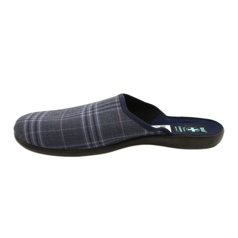Pantofole a scacchi da uomo Adanex 27319 blu navy blu 2