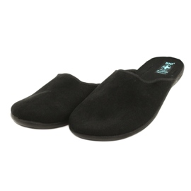 Pantofole da uomo in velluto a coste Adanex nere nero 3