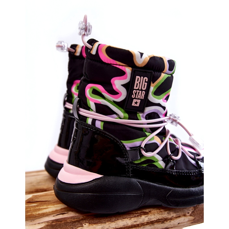 Doposci per bambini W Print Big Star KK374099 Nero-Rosa 3