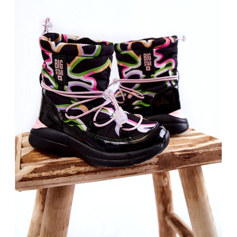 Doposci per bambini W Print Big Star KK374099 Nero-Rosa 2