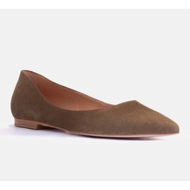 Marco Shoes Ballerine sottili cachi verde 1