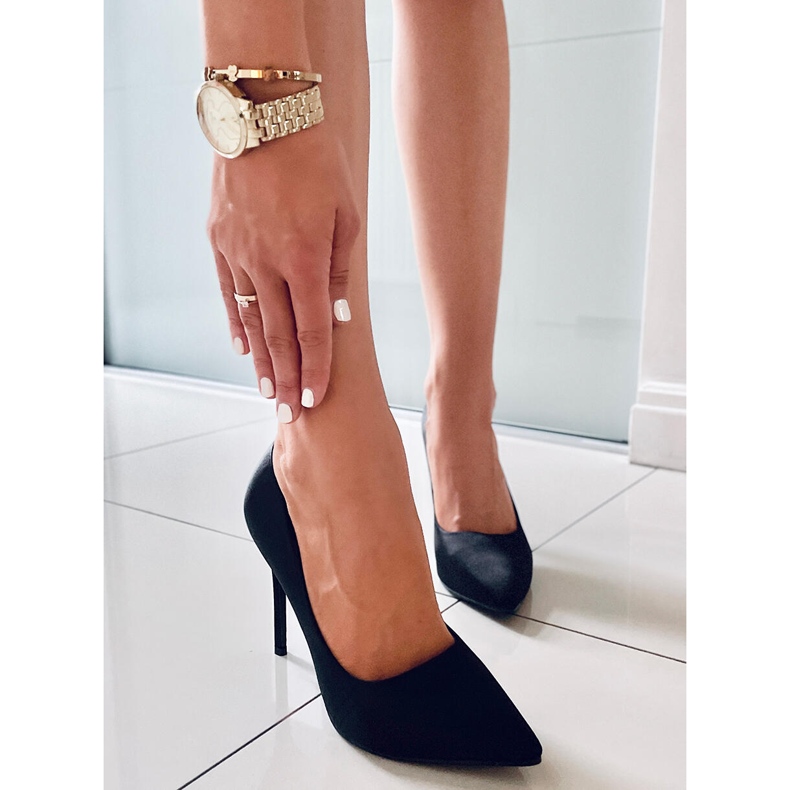 PA1 Tacchi alti da donna in raso Talia Black nero 2