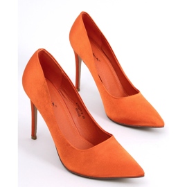 Tacchi alti da donna in raso Talia Orange arancia 1
