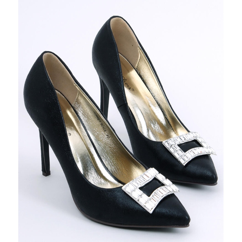 PA1 Tacchi impreziositi da donna Deborah Black nero 1