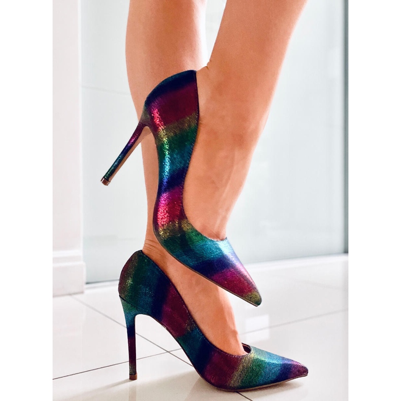 PA1 Halsey Colorate décolleté iridescenti da donna viola blu rosa multicolore verde 1