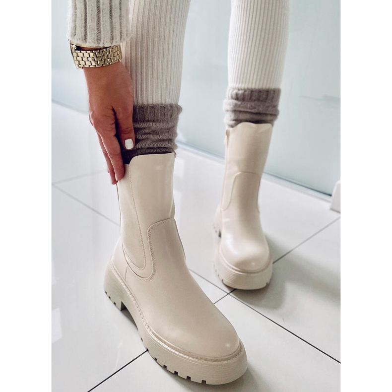 PA1 Stivaletti Chelsea alti Shaw Beige 1