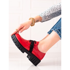 La.Fi Scarpe con plateau con fibbia nero rosso 1