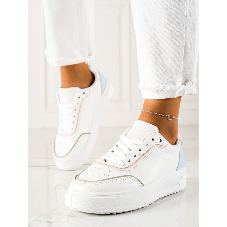 TRENDI Sneakers Con Inserto Colorato bianco 1