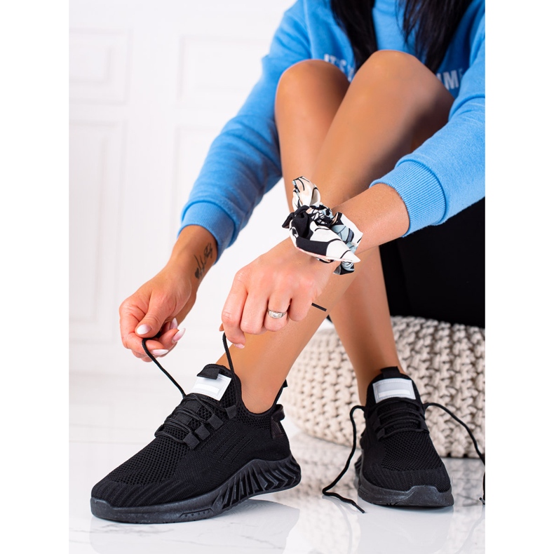 SHELOVET Scarpe sportive nere nero 1