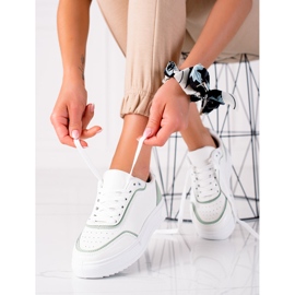 SHELOVET Sneakers Con Inserto Verde bianco 1