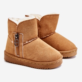 Stivali da neve isolanti slip-on per bambini Camel Catellie marrone 2