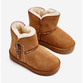 Stivali da neve isolanti slip-on per bambini Camel Catellie marrone 1