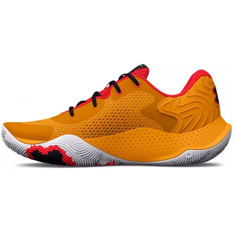 Under Armour Spawn 4 M 3024971 800 scarpe da basket multicolore arance e rossi 1