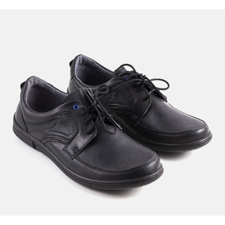 Lukio scarpe nere da uomo nero 1