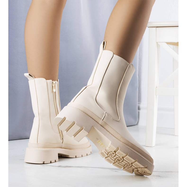 BM Stivali isolanti beige opachi di Coletta 1