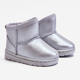 FRROCK Caldi stivali da neve argento per bambini Scooby grigio 1