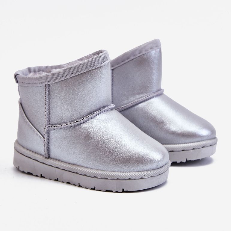 FRROCK Caldi stivali da neve argento per bambini Scooby grigio 1