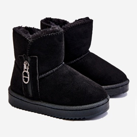 Stivali da neve caldi da bambino Catellie neri nero 2