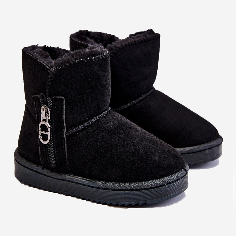 Stivali da neve caldi da bambino Catellie neri nero 2