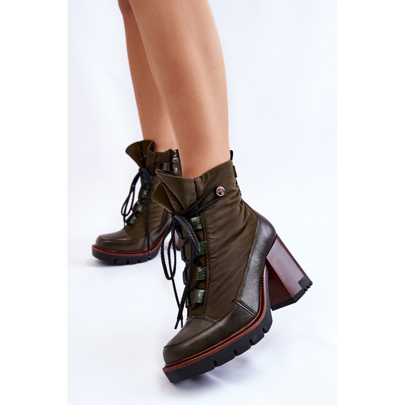 Stivali alla moda con tacco alto Maciejka 05777-09 Verde 2
