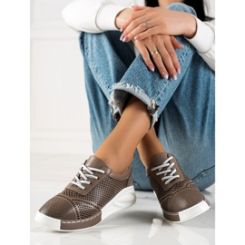 ARTIKER Sneakers in Pelle Leggera marrone 2