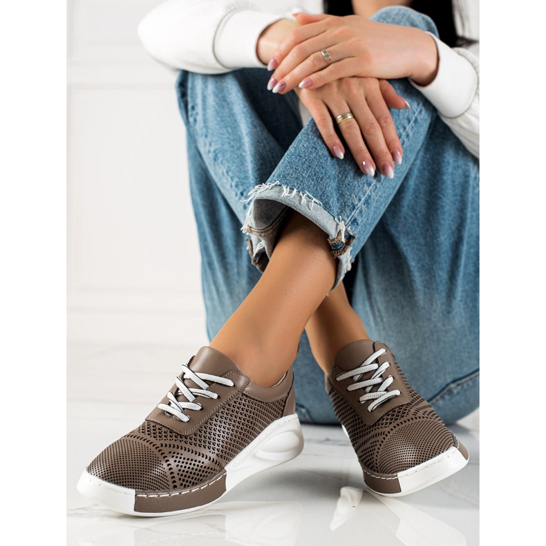 ARTIKER Sneakers in Pelle Leggera marrone 2