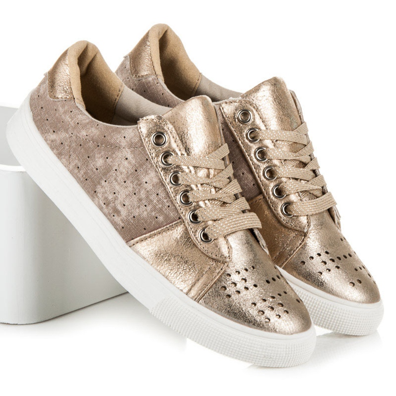 Sneakers stringate KYLIE giallo 1