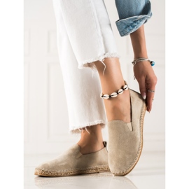 T.Sokolski Espadrillas classiche in pelle beige marrone 1