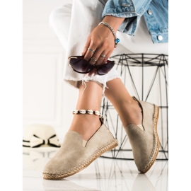 T.Sokolski Espadrillas classiche in pelle beige marrone 2