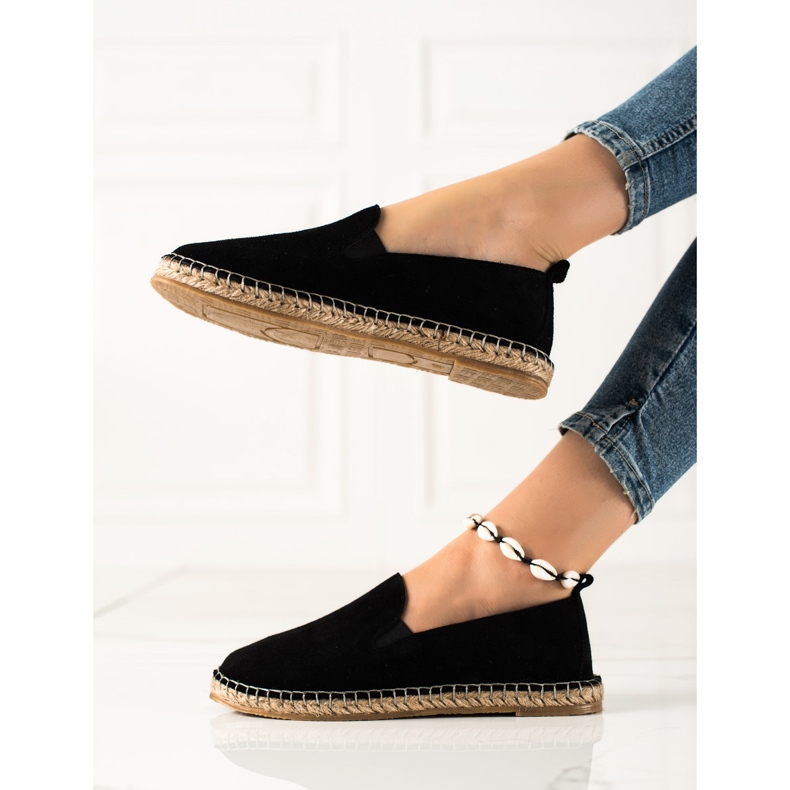 T.Sokolski Espadrillas classiche in pelle nero 1