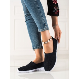 DK Slip in pelle traforata blu navy 1