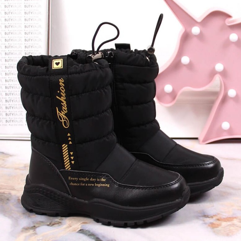 Doposci isolati con lana di pecora Miss Jr EVE391 nero 2