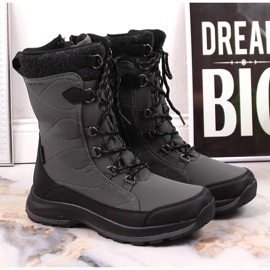 Doposci DK 2105 impermeabili grigi con lacci e cerniera grigio 2