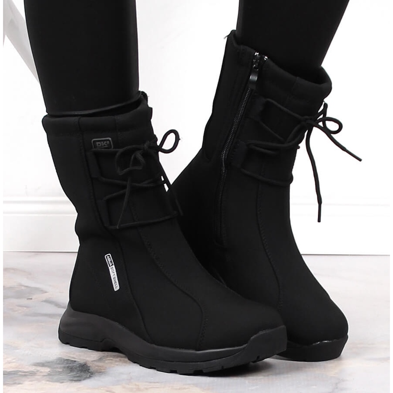 Stivali da neve impermeabili da donna DK nero 2