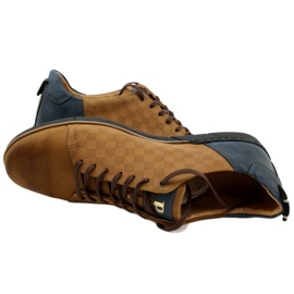 Polbut Scarpe casual da uomo in pelle 2114 rosse beige blu navy 5