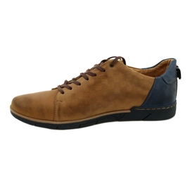 Polbut Scarpe casual da uomo in pelle 2114 rosse beige blu navy 2