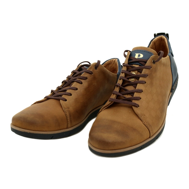 Polbut Scarpe casual da uomo in pelle 2114 rosse beige blu navy 3