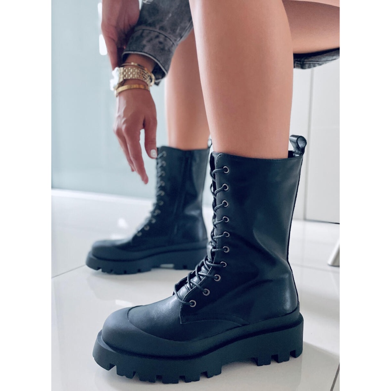 BM Stivali stringati Knight Black nero 1