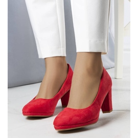 BM Décolleté rosse con tacco alto di Lauris rosso 1