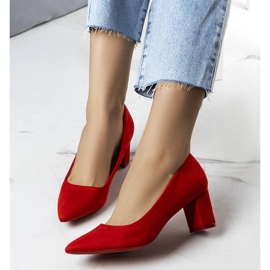 BM Décolleté Demiki rosse con tacco alto rosso 1