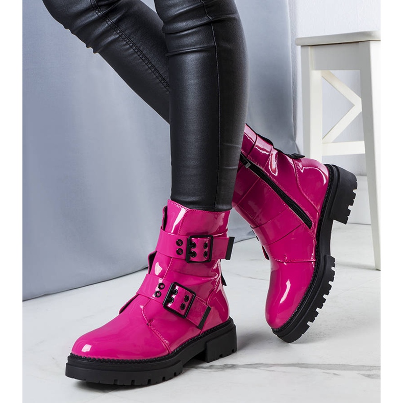 BM Stivali isolanti laccati rosa di Faleri 1