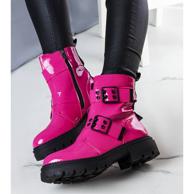 BM Stivali isolanti laccati rosa di Faleri 2