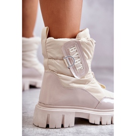 PM1 Stivali da neve caldi beige da donna con cerniera Marit 2