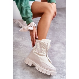 PM1 Stivali da neve caldi beige da donna con cerniera Marit 4