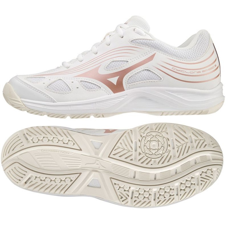 Scarpe da pallavolo Mizuno Cyclone Speed ​​3 W V1GC218036 bianca bianca 1