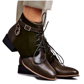 Stivali in pelle da donna Maciejka 5743A-09 Verde 2