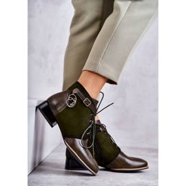 Stivali in pelle da donna Maciejka 5743A-09 Verde 1