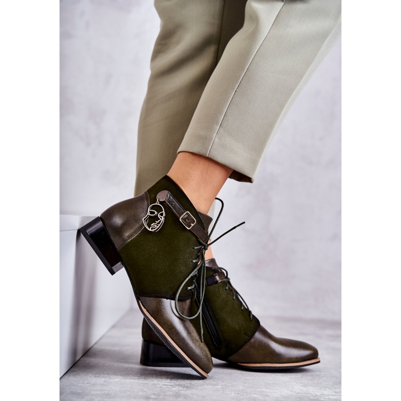 Stivali in pelle da donna Maciejka 5743A-09 Verde 1