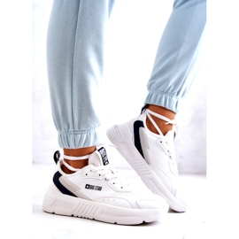 Sneakers alla moda Scarpe sportive Big Star JJ274596 bianco blu navy 1