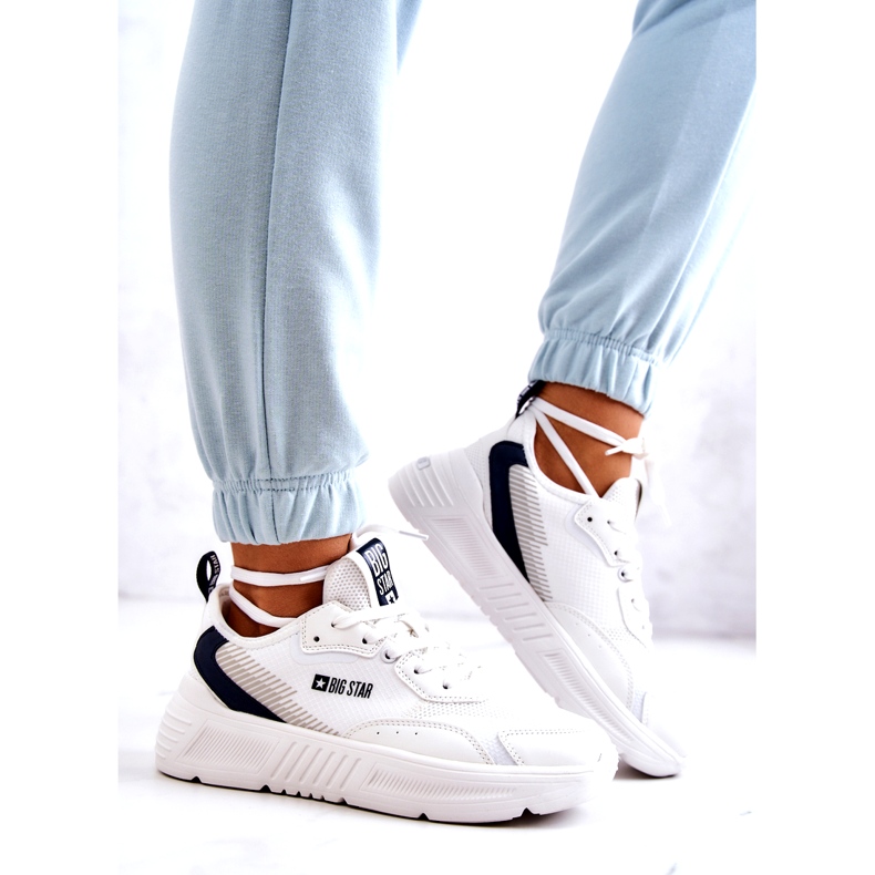 Sneakers alla moda Scarpe sportive Big Star JJ274596 bianco blu navy 1